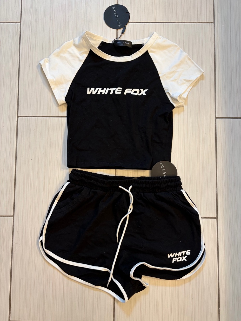 White Fox Boutique T-Shirt and Short Set